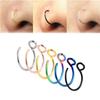 U Shaped Fake Nose Ring Hoop Septum Rings Stainless Steel Nose Piercing Fake Piercing Pircing Labret Garment Accessories