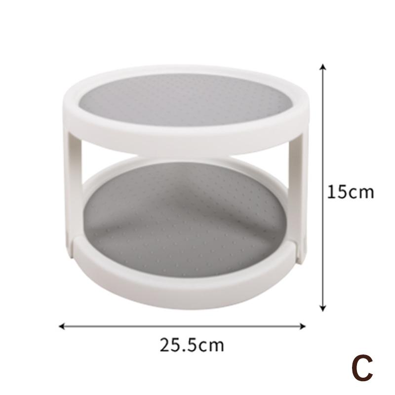 360 Grad Drehbarer Gewürzorganizer Rutschfeste Drehscheibe Regal Aufbewahrungstablett Küchenschrank Würzmittel Vorratskammer Platzsparer