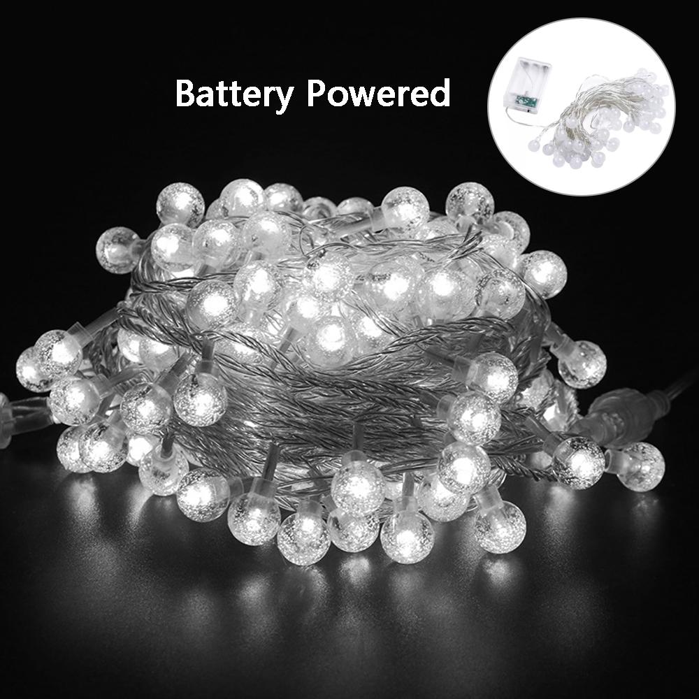 USB/Battery Powered Crystal Ball LED String Lights 1.5M 3M 6M Fairy Lights Garlands For Christmas Party Outdoor Decoration