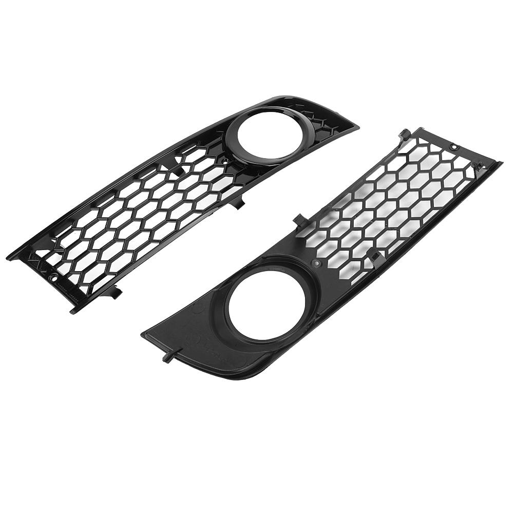 2 Pcs For Front Bumper Fog Light Grille Fog Lamp Grilles Grille Side Lower Base Abdominal Material Stylish Design Sy Installation
