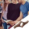 Trä Boksidehållare Ergonomisk Hålla Boken Öppen Bokmärke Slitstarkt Bokmärke Rombisk Sidhållare För Hem Bibliotek Skola