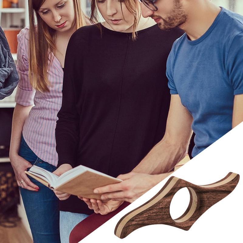 Trä Boksidehållare Ergonomisk Hålla Boken Öppen Bokmärke Slitstarkt Bokmärke Rombisk Sidhållare För Hem Bibliotek Skola