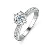 S925 Sterling Silver 1.5 Carat Moissanite Half-Mountain Ring