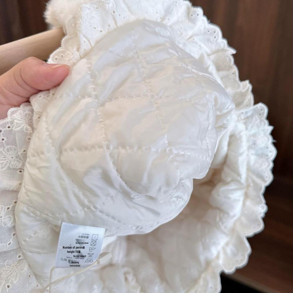 Girls' Plush Vest with Cute Embroidery - Reversible and Perfect for Autumn and Winter