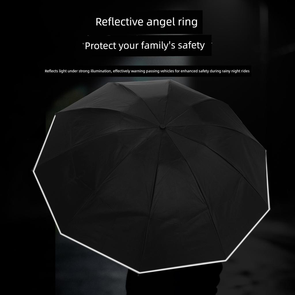 Ring-Buckle Automatic Umbrella, Enlarged and Reinforced, Sturdy and Wind-Resistant, for Men and Women, Sun Protection, Dual-Use for Sun and Rain