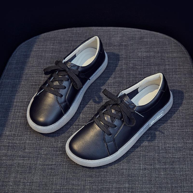 

Женские туфли-лодочки, женские туфли в стиле мори, универсальные кожаные маленькие белые туфли, ленивые повседневные студенческие туфли, обувь на плоской подошве с мелким вырезом большого размера для беременных 41