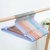 10 Pcs Non Slip Metal Hangers Macaron Color Coating Sturdy Construction For Closet Organization Laundry Storage