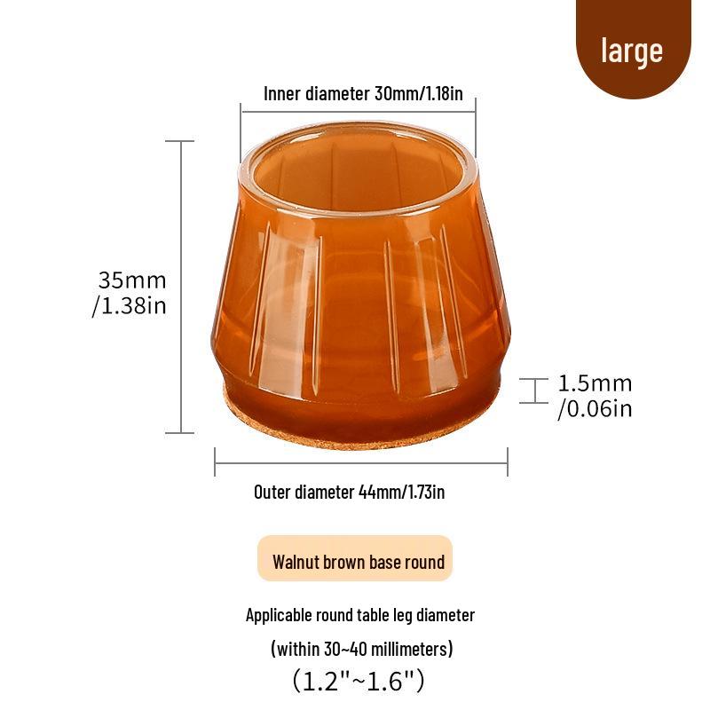 Silicone Chair Leg Covers with Felt Pads - Furniture Protection and Noise Reduction