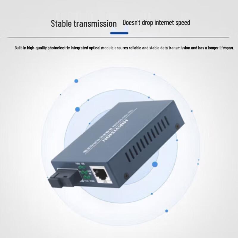 Hikvision Gigabit Single-Mode Single-Fiber Optical Transceiver CN plug (adapter included)