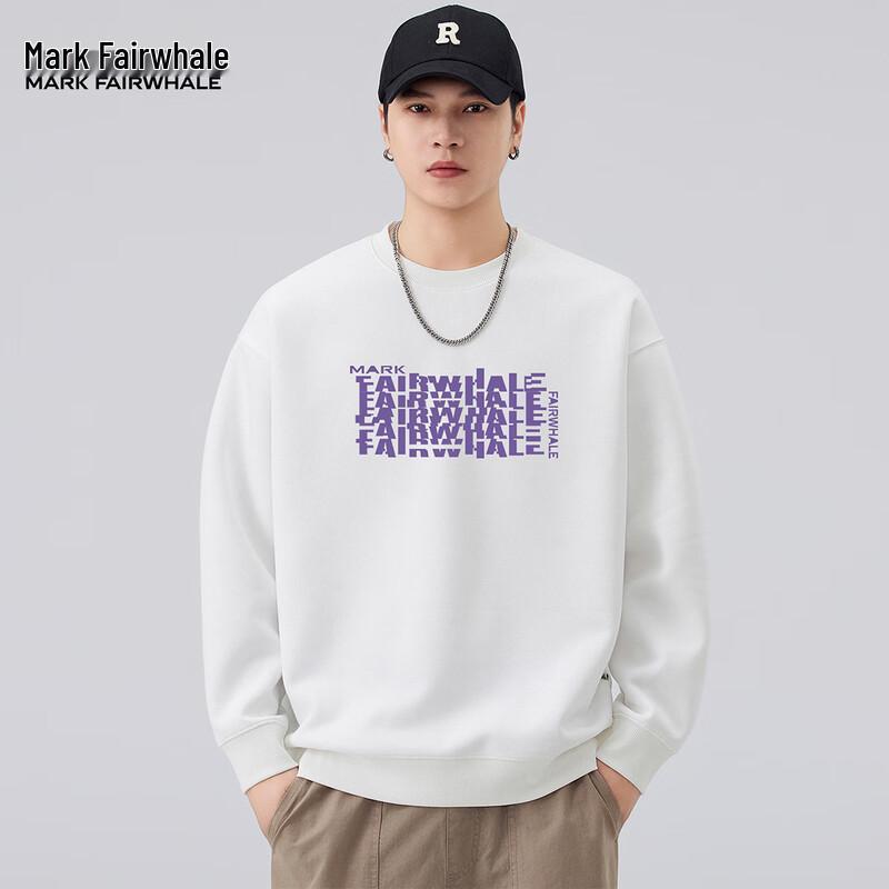 Mark Fairwhale Men's Loose Fit Printed Crew Neck Sweatshirt