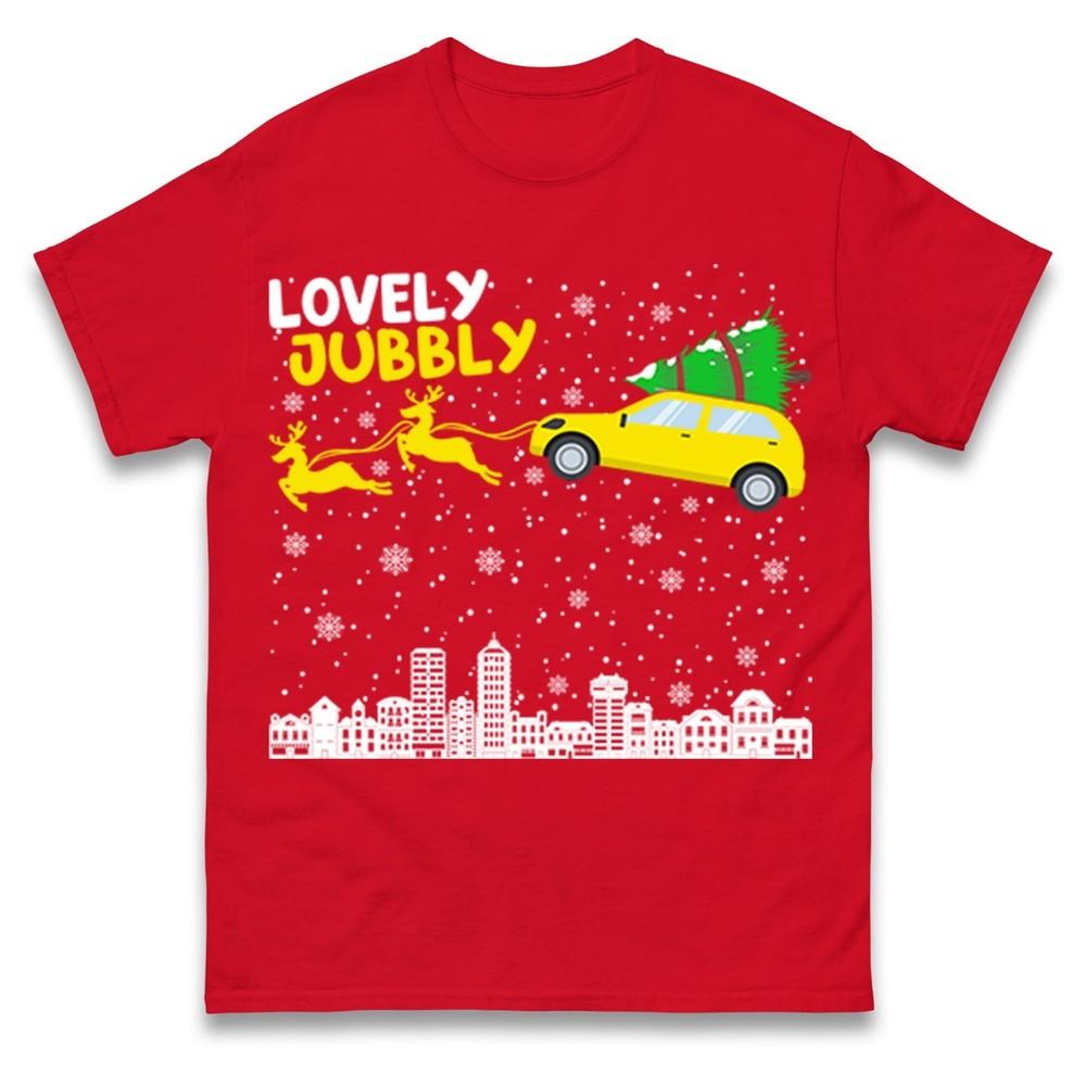 Lovely Jubbly Christmas Tshirt Funny Car Reindeer Novelty Xmas Gift Tee Top S
