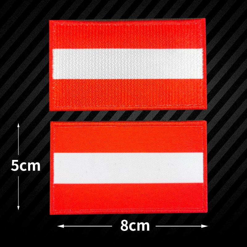 5 Stück Weltflagge Stickerei Stoffaufkleber Armband Klettverschluss DIY Aufnäher Stickerei Stoffaufkleber