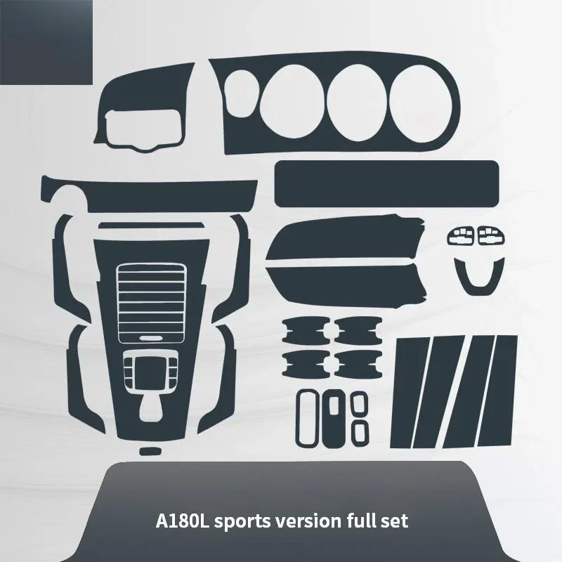 For Mercedes Benz A Class W177 V177 A180 A200 A220 A250 2019+ Car Center Console Full Set Interior Mouldings TPU Protector Film