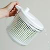 Reborn. J Compact Multipurpose Vegetable Dehydrator with Handle, 2.5L / Semi-automatic Salad Spinner, Mixing Bowl, and Dish Set