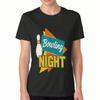 Bowling Damen Baumwoll-T-Shirt, Premium-Baumwollqualität Druck, Langlebig und Stilvoll, Letunisex Bowl Sport, Lässige Mode, Unisex Sportbekleidung, Bowling Bal