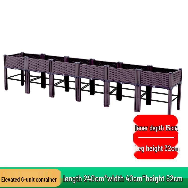 Extra Large Plastic Raised Vegetable & Flower Planter for Balcony/Courtyard