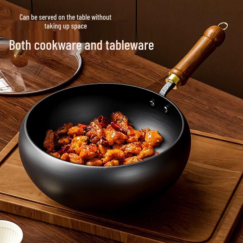 KSISE Carbon Steel Non-Stick Wok