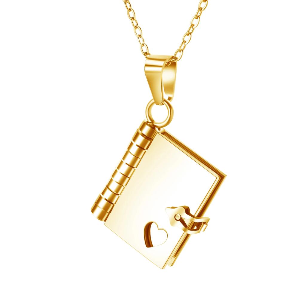 Collar de Libro Grabado con Citas Favoritas Personalizadas para Vivir Regalos para Ti y Tu Amor