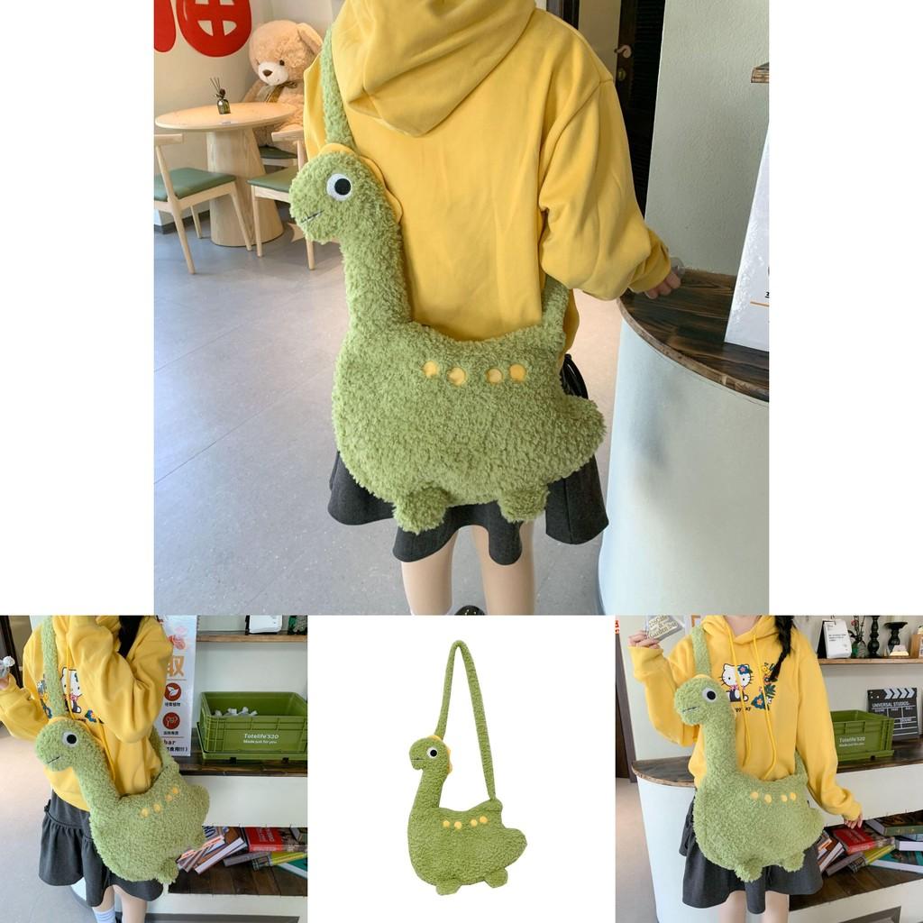 Dinosaur Plush Toy Shoulder Bag For Kids Casual Use With Polyester Material And Soft Design
