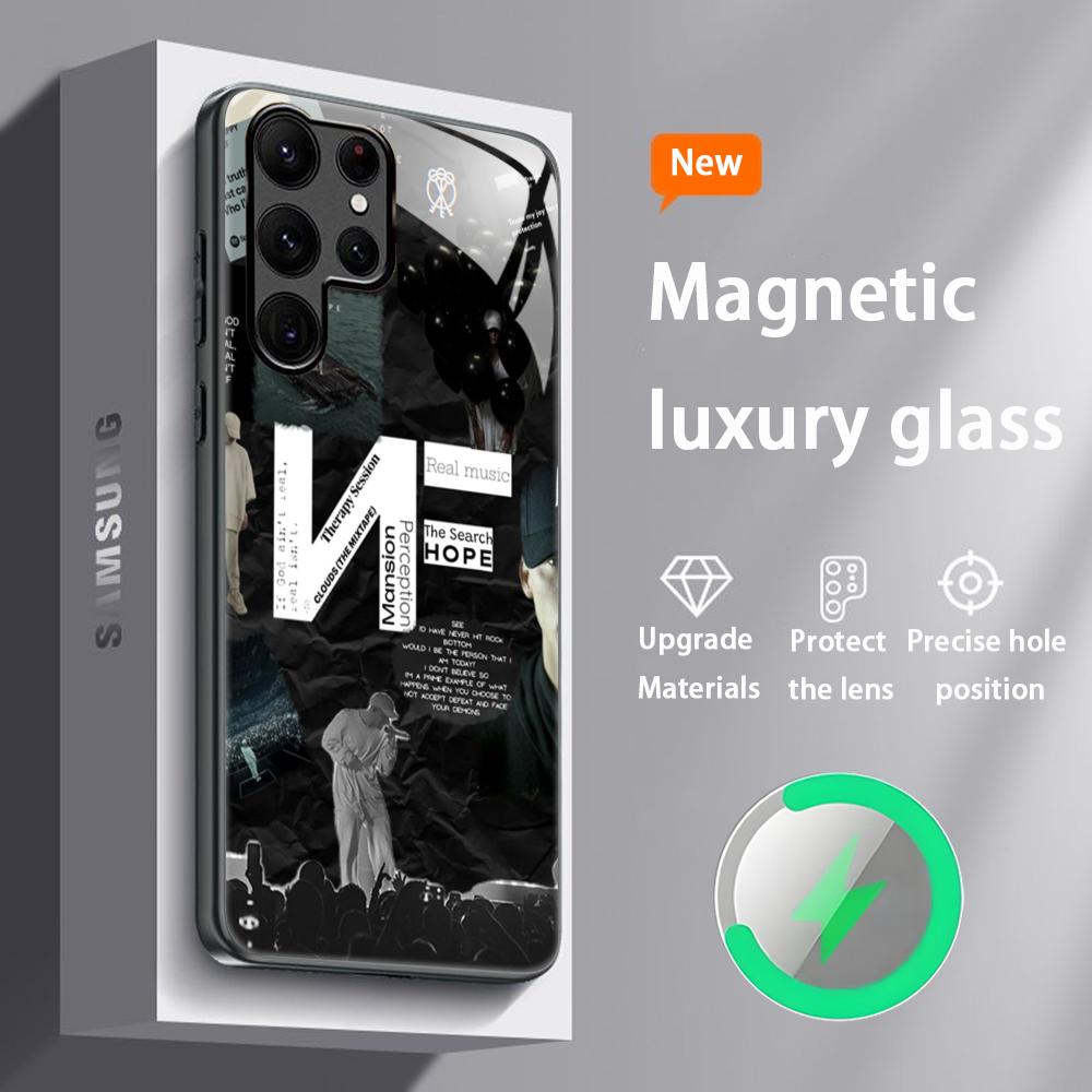 Star N-F Rapper Popular Phone Case For Samsung S25 S24 S23 S22 S21 S20 Plus Ultra Note20 Glass Magnetic Case