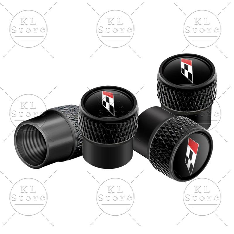 lcbn4 4Pcs Car Styling Racing Flag Badge Metal Wheel Tire Valve Caps Stem Case Dust Covers For Seat Ibiza Cupra Arosa Ateca Cordoba