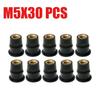 Noci per Vetro Paravento M5/M6 Moto Bulloni Carena Viti di Espansione in Gomma Fasteners 10/20/30 PZ Accessori Moto