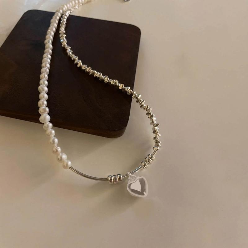 Gebrochene Silberkette Modische Herzkette Legierungsmaterial Anhänger Choker Y2K Schmuck Geschenk für Frau Mädchen