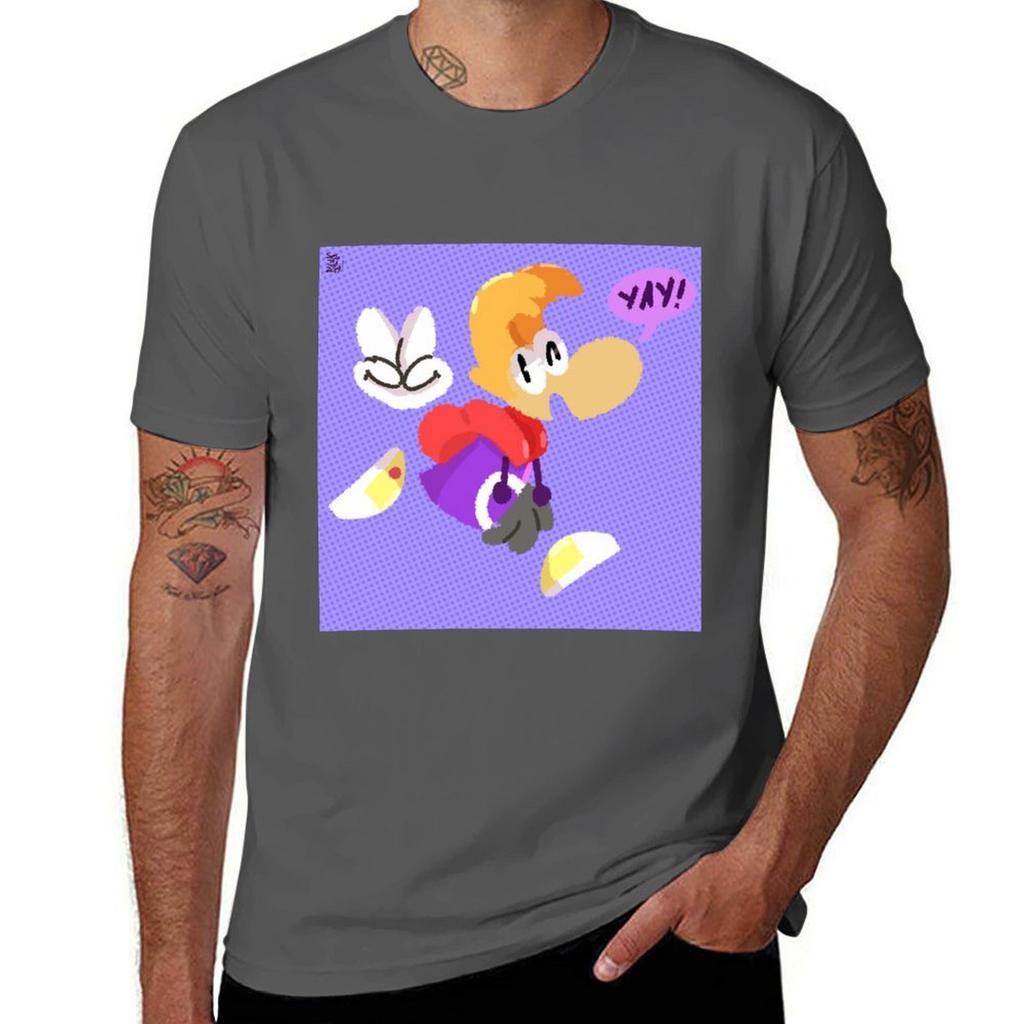 Juhu Rayman T-Shirt Groß und Groß Crew Neck T-Shirt