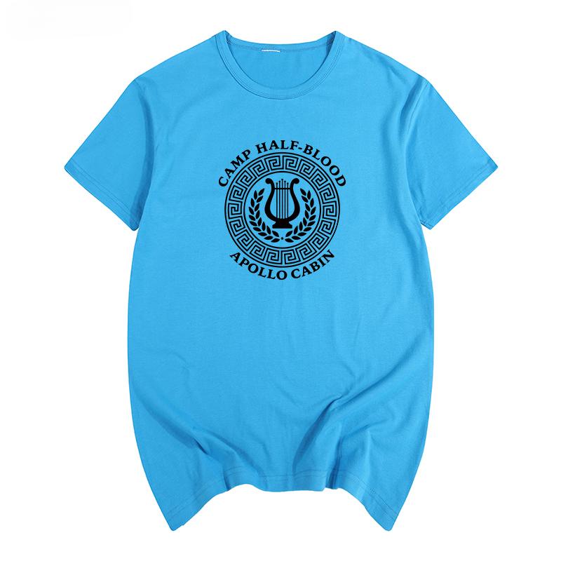 Аполлон Лагерь Полукровок Лонг-Айленд Саунд Нью-Йорк Перси Джексон Футболка Хлопок Мужская Футболка Новая ФУТБОЛКА ФУТБОЛКА Женская 4XL