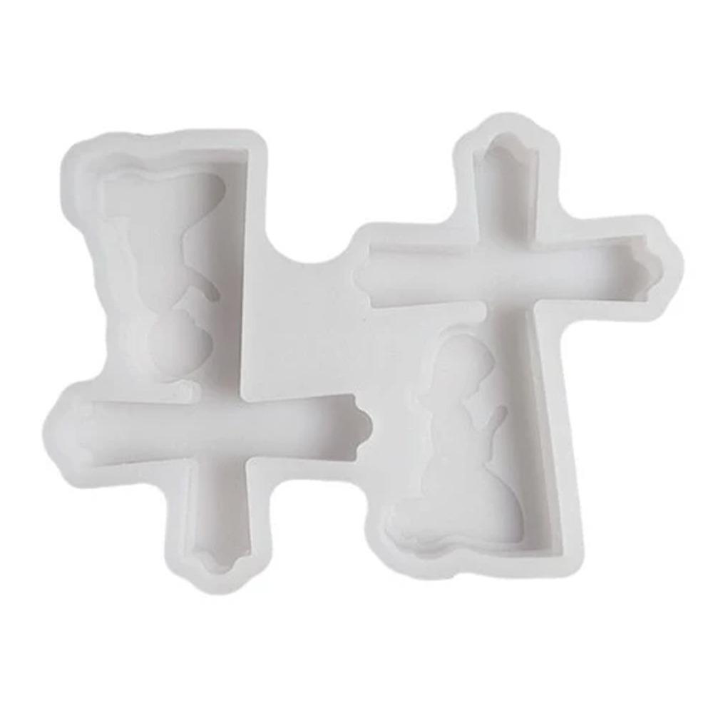 3D Boy Girl Cement Molds Handmade Cement Concrete Molds Cross Silicone Mold Home Table Decoration