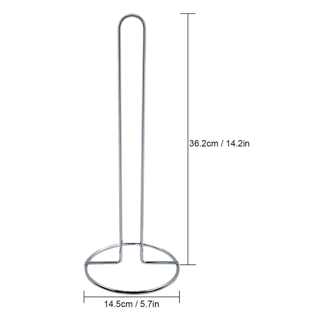 Zwei freistehende Toilettenpapierrollenhalter zur Aufbewahrung für Bad und Küche (Silber)
