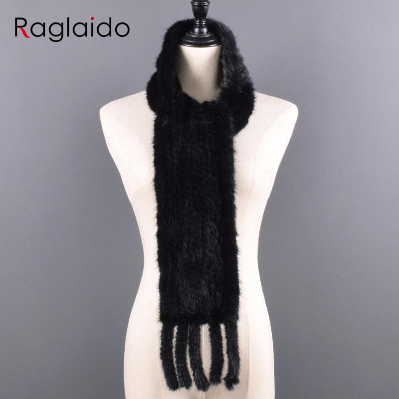 Fashion Fur Scarf for Winter Real Mink fur women Scarves Ladies Tassel Real Fur Shawls Winter Natural Rex Mink Fur Bib