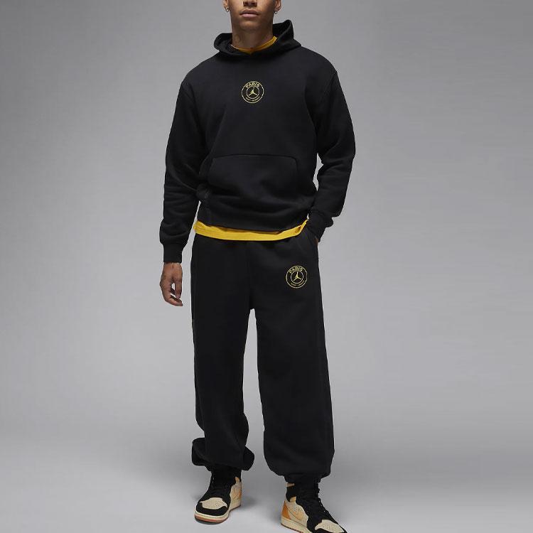 Jordan Paris Saint-Germain Printed Logo Joggers Men Bottoms Black DZ2949-011