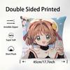 Anime C-Cardcaptor S-Sakura Pillow Case Sofa Decorative Home Double-sided Printing Short Plush Cushion Cover Throw Pillow Cover