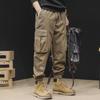 Men's American Retro Loose Straight Cuffed Harem Overalls - Spring/Summer Casual Pants
