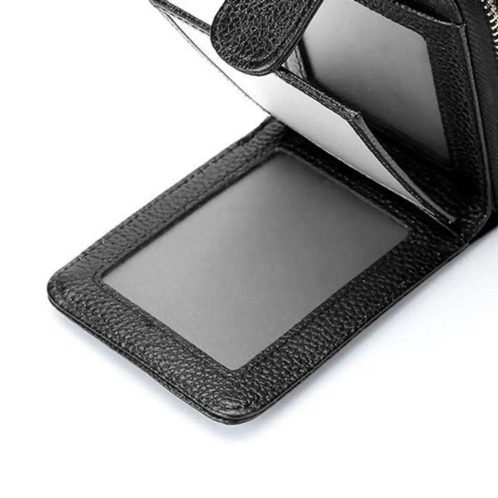 with Buckle Men's Zipper Wallet 11/16 Slots Portable Coin Purse PU Leather Card Holder  Female