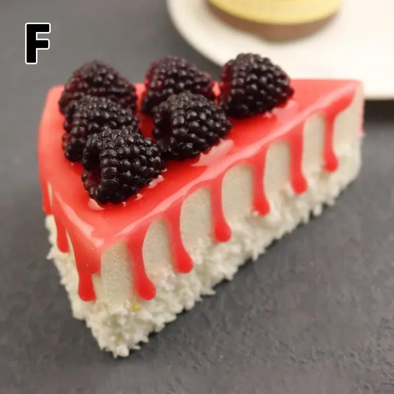 1PC Artificial Fruit Cakes Dessert Fake Food Bread Simulation Cake Model Decoration Photography Props Display Ornament Kids Toys