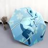 Mew Cartoon pattern, automatic folding umbrella, portable and foldable design, 8 ribs, a Christmas or birthday gift.