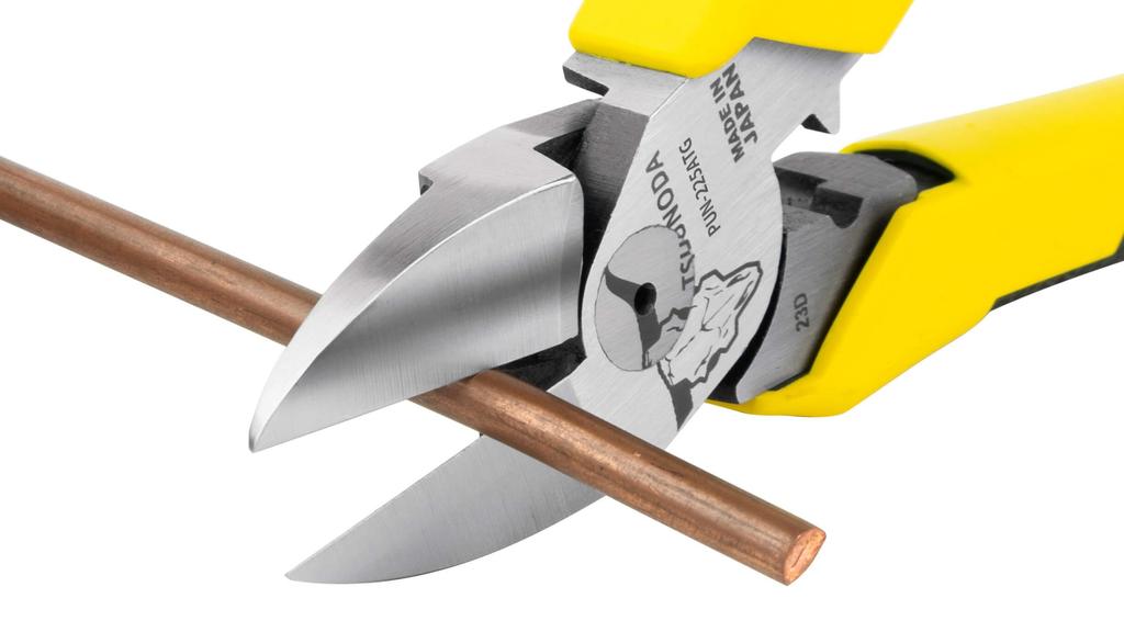 TSUNODA Electric Power Nippers with Crimping Eccentric x 3 Thin-Blade Function, VVF2.6 Cores, 225mm, PUN-225ATG
