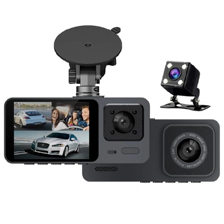 2/3 Channel Dashcam Video Recorder 2'' IPS Screen Wide Angle Camera