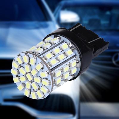 2pcs T20 W21W 7443 7440 LED 64-SMD 1206 Ampoule Lampe Feu Arrière Stop Frein Accessoire d'Éclairage de Signalisation pour Voiture Auto
