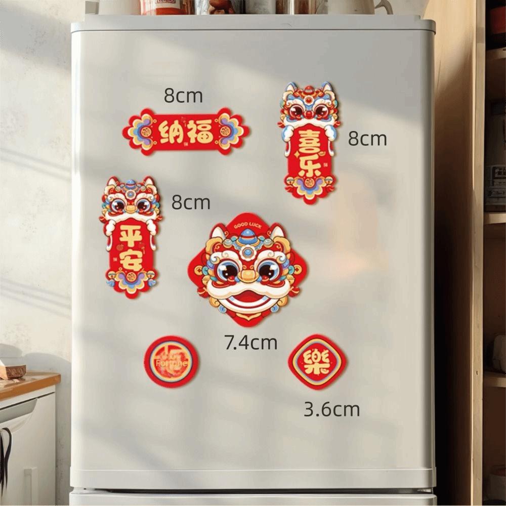 Traditional Chinese Designs New Year Fridge Magnets Durable Whiteboard Decoration Lucky Fridge Magnets Refrigerator Magnets