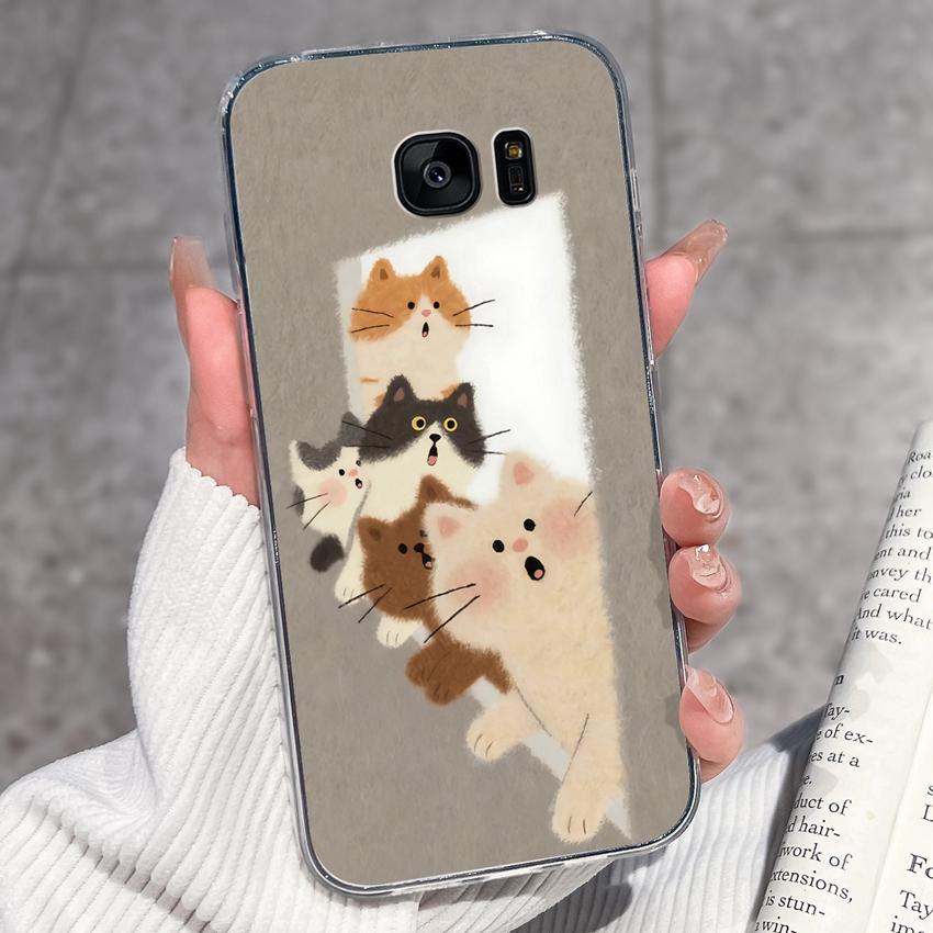 

Для Samsung Galaxy S7 S6 edge S7+ S6+ S5 S10+ S11+ S10e Чехол для телефона с рисунком свирепого гепарда Прозрачный ТПУ Премиальная защитная крышка для корпуса Samsung Samsung S7