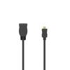 Hama Germany Cable HDMI™ Adapt., Type-D (Micro) Plug-Type-A Socket, Ethernet,gold-plated