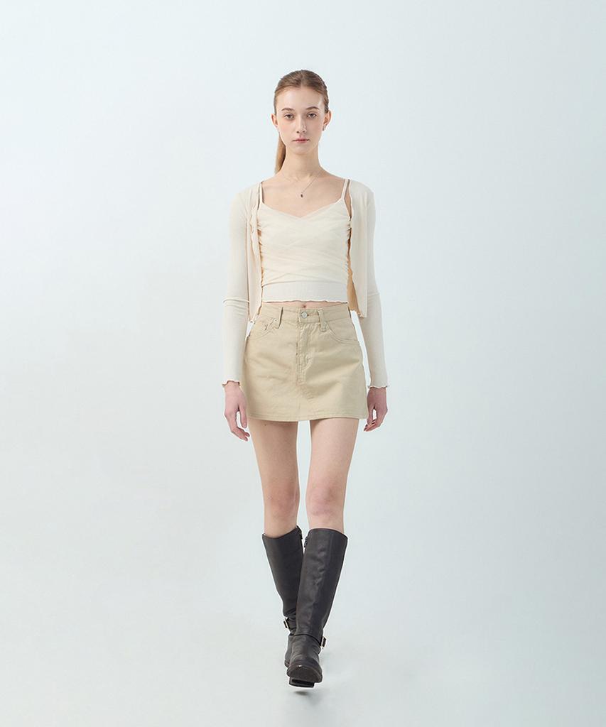 Potipo [W] Daily Cotton A-Line Mini Skirt