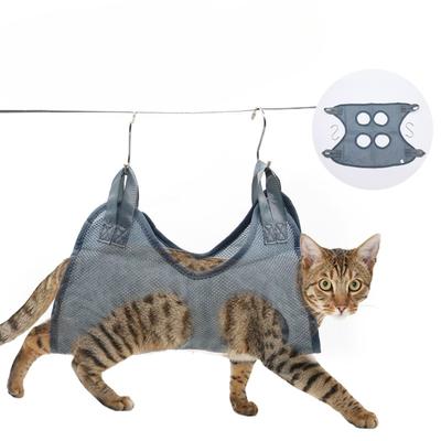 Katzenpflege-Hängematte, Krallenschneiden bei Katzen, Kratz- und bissfeste Katzen-Hängematte, Bade-Wunder, Haustier-Reinigungs-Hängematte, Hängend