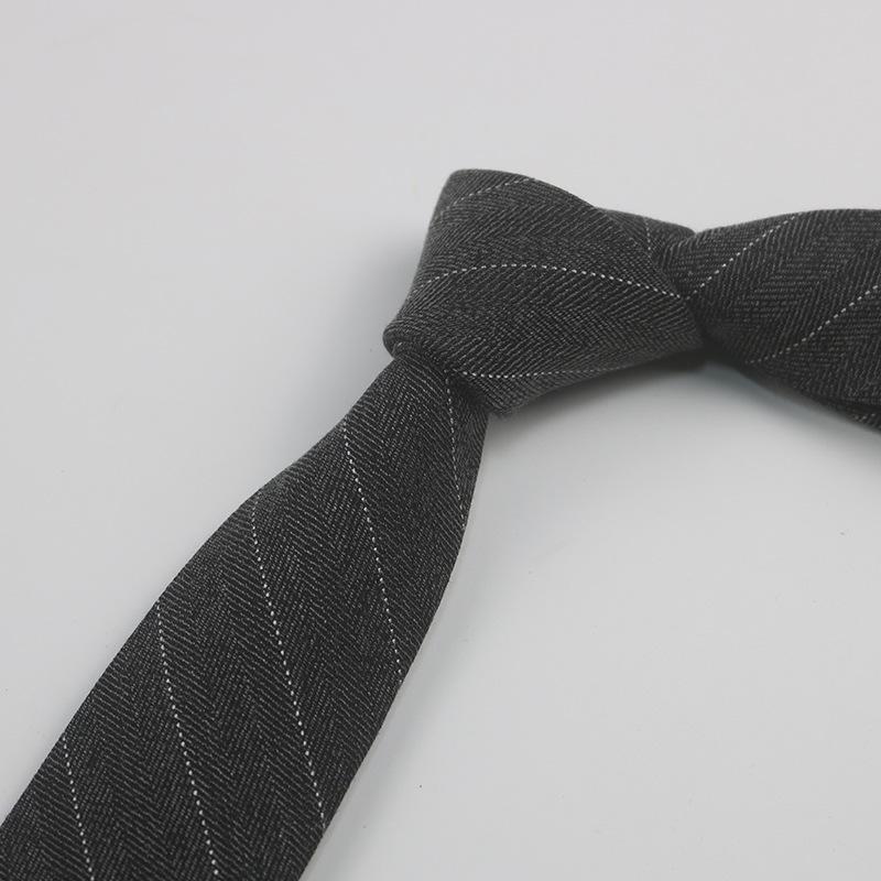 Wool Blended Tie Men'S And Women'S Casual British Striped Plaid Small Fragrant Style Photography Gentleman'S Hand Tie