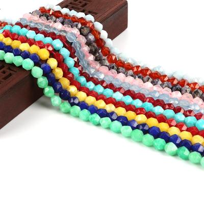 8mm Faceted Natural Stone Sharp Beads, Section Loose Beads for Necklace Bracelet DIY