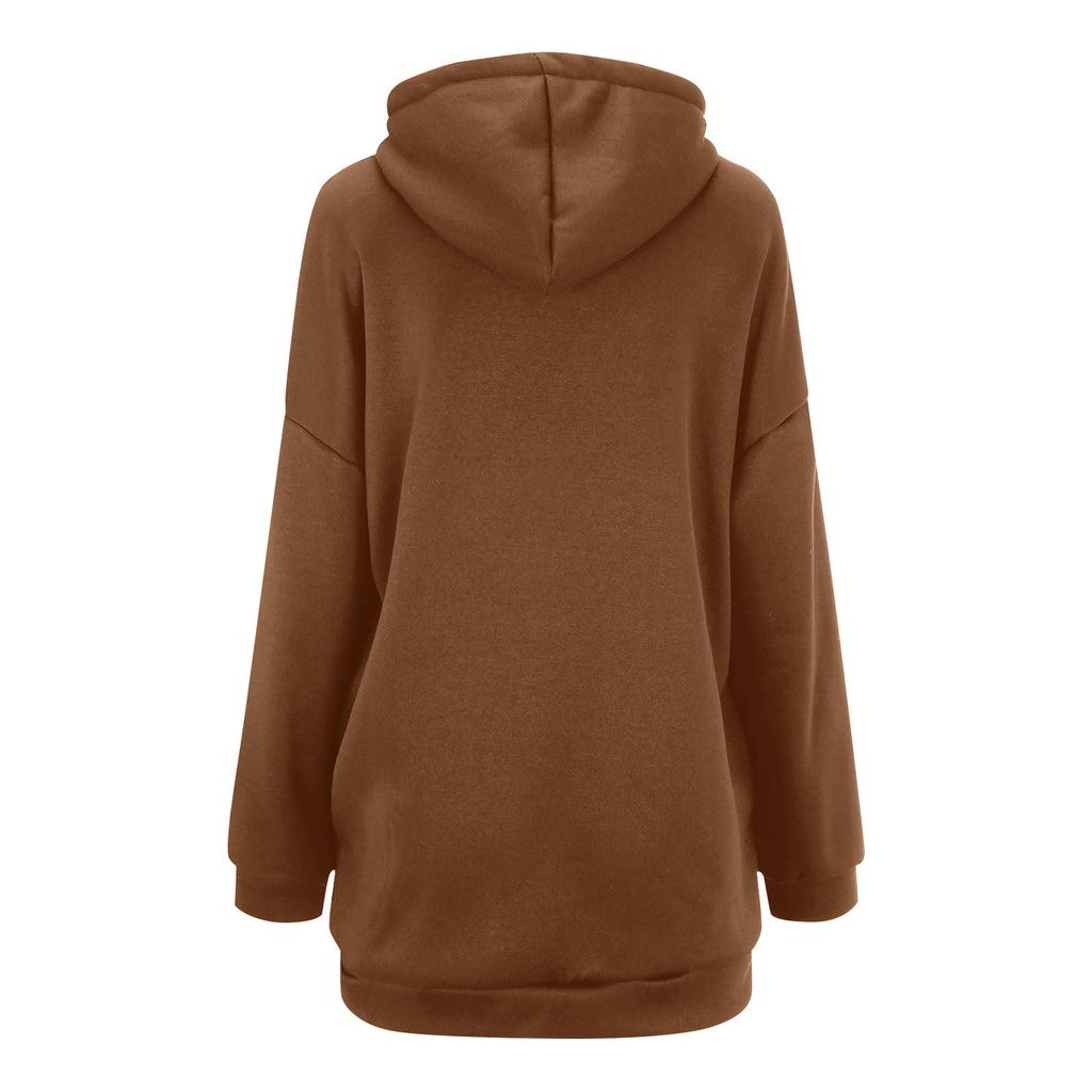 Women's Oversized Zip-Up Hoodie Casual Long Sleeve Hooded Sweatshirt with Pockets Red