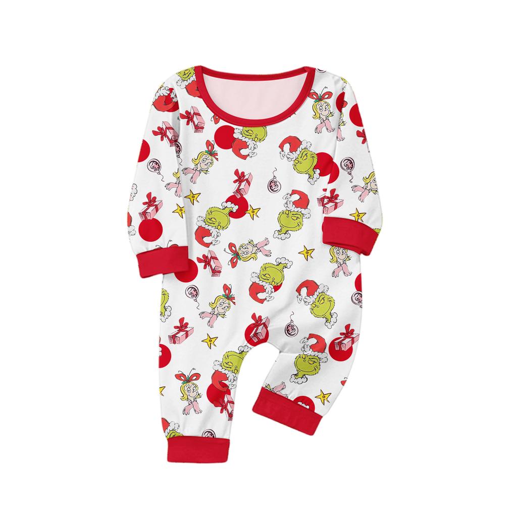 Christmas Prints Family Matching Long Sleeve Tops+Parhts Set Family Matching Sets
